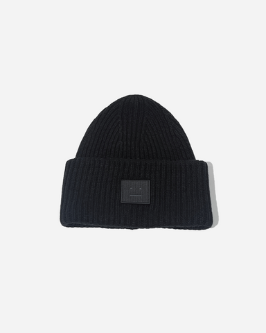 KNIT FACE HAT BLACK