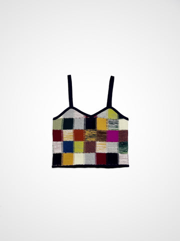 KNIT TANK DARK BLUE/MULTI
