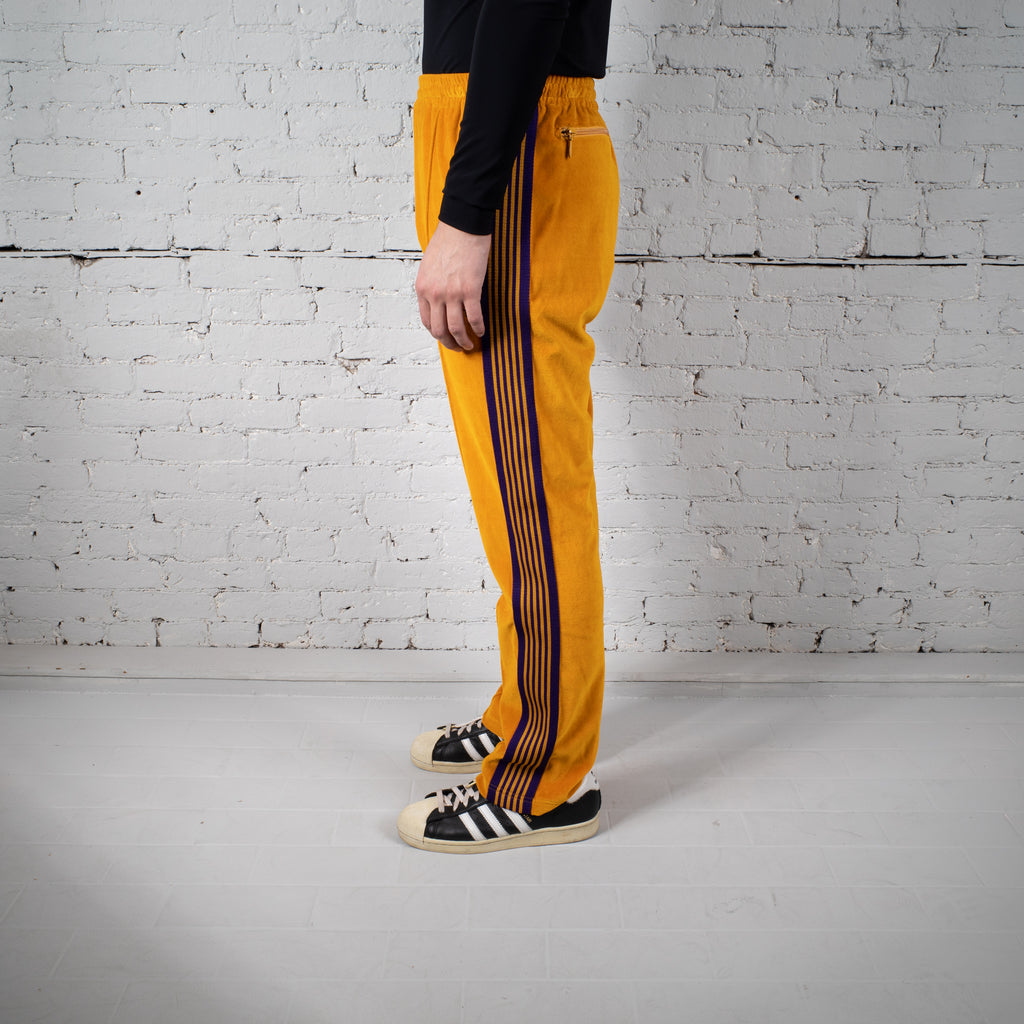 NARROW VELOUR TRACK PANT YELLOW
