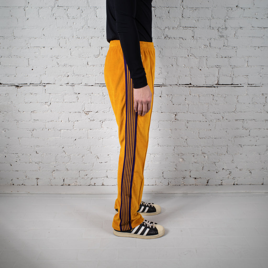NARROW VELOUR TRACK PANT YELLOW
