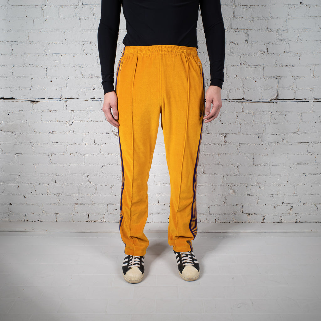 NARROW VELOUR TRACK PANT YELLOW