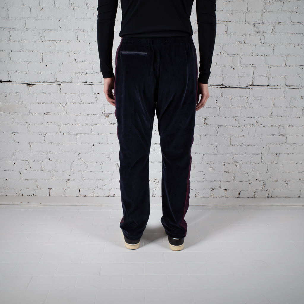 NARROW VELOUR TRACK PANT NAVY