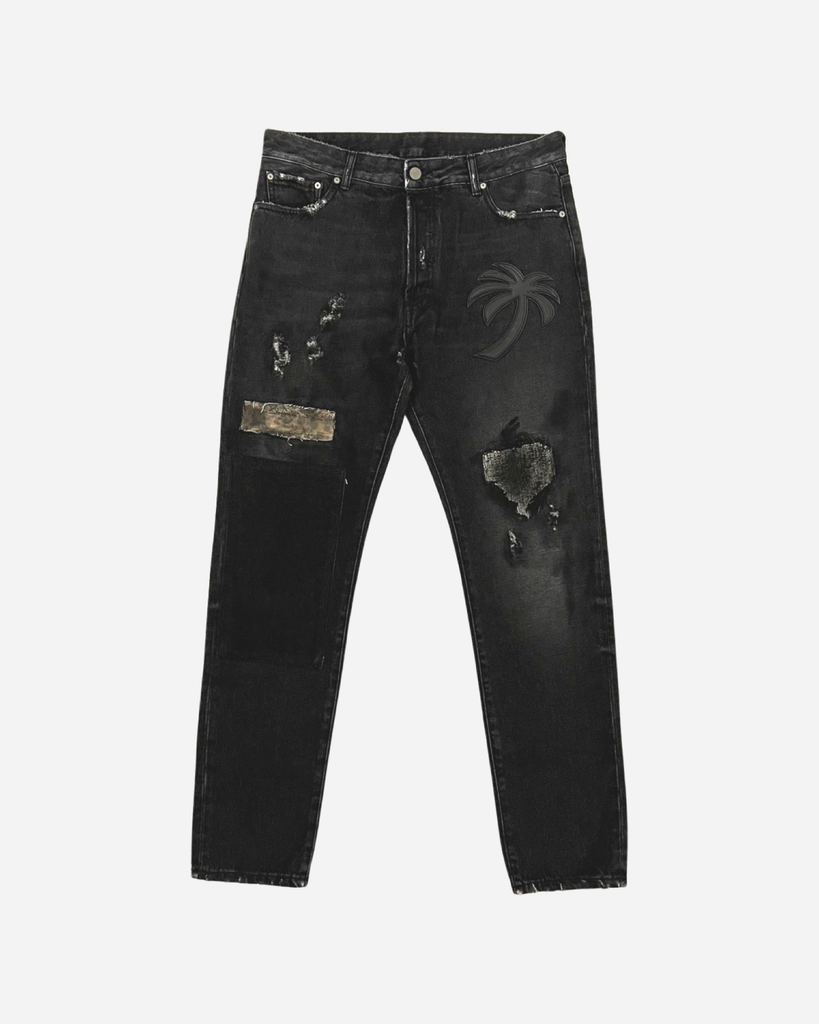 PATCHWORK DENIM BLACK