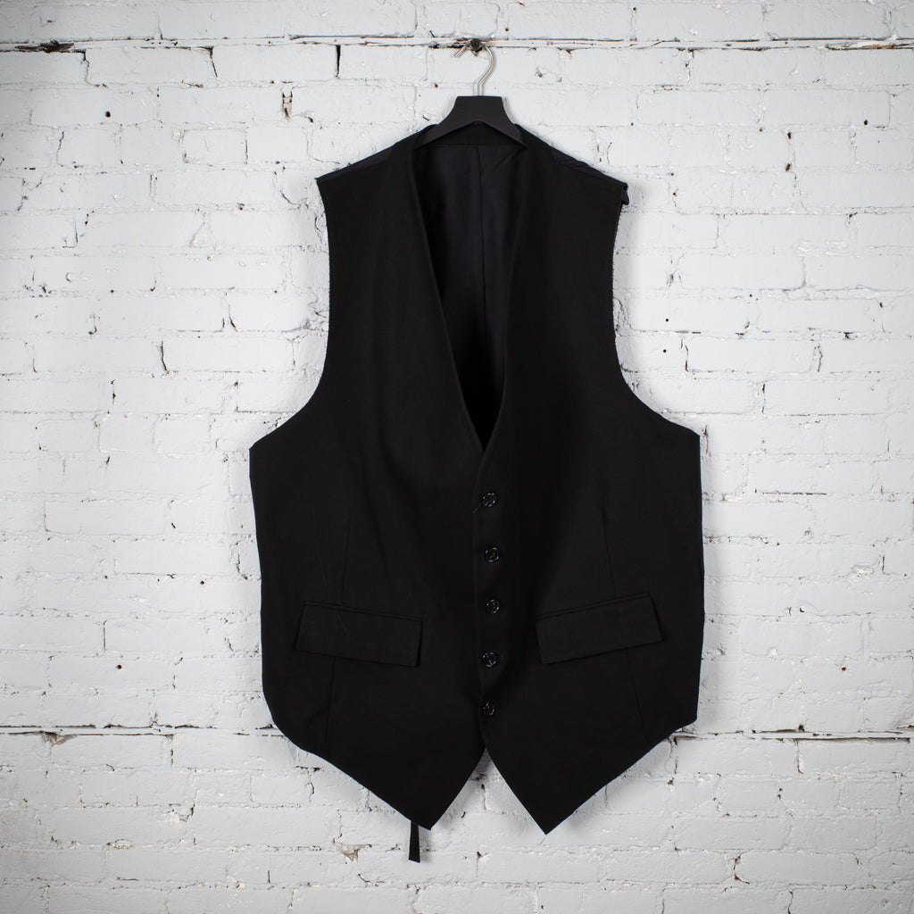 OVERSIZED TAILORED VEST  BLACK