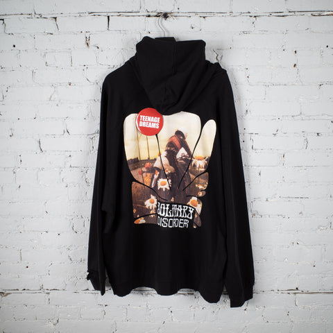 OVERSIZED HOODED SWEATSHIRT TEENAGE DREAMS BLACK