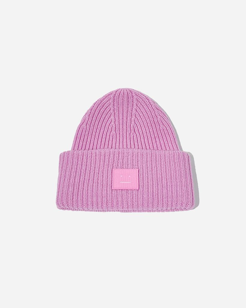 KNIT FACE HAT BUBBLE PINK
