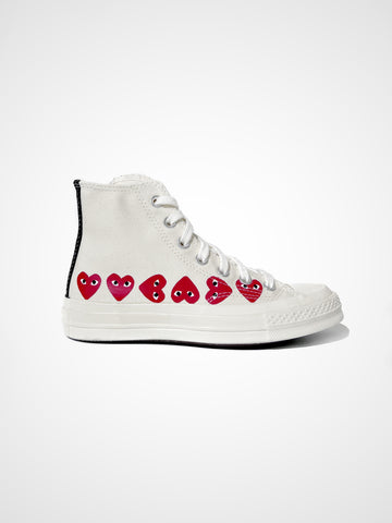 x CONVERSE MULTI HEART HIGH WHITE